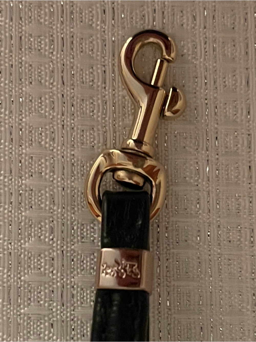 Coach Black Leather & Gold Hardware Wrist Strap Key Lanyard - EUC - Picture 8 of 8